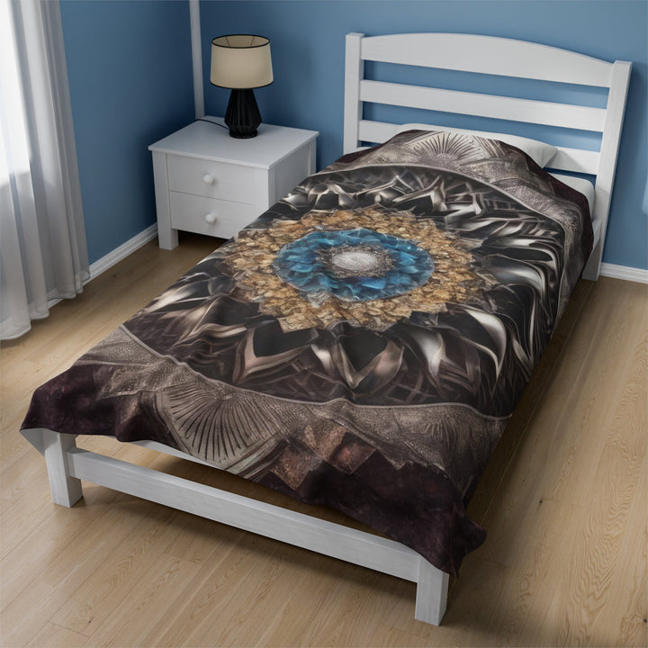 Mandala Geometric Intricacy - Velveteen Plush Blanket - All Over Prints - g(0D·IO) - 30" × 40" - -