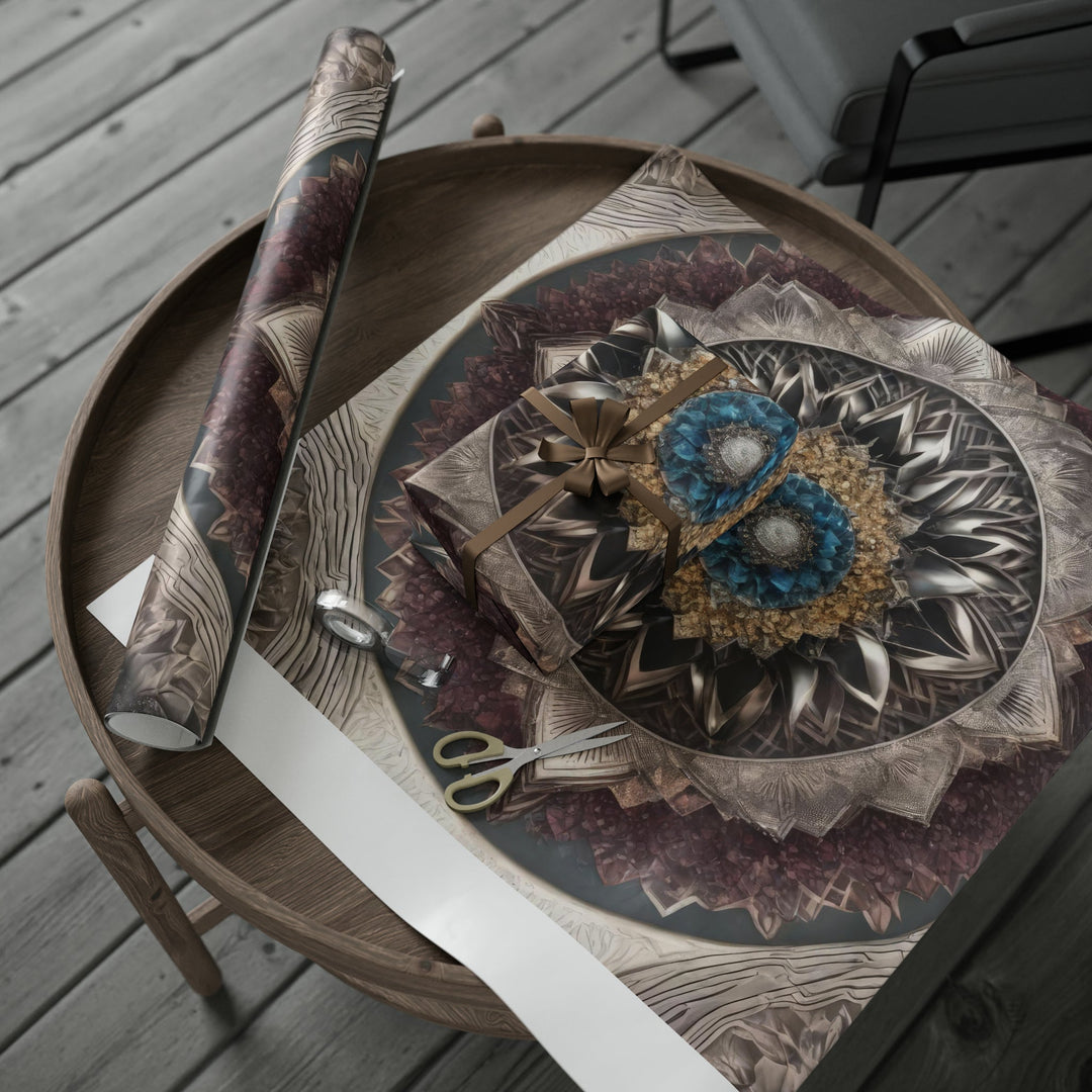 Mandala Geometric Intricacy - Wrapping Paper - Home Decor - g(0D·IO) - 30'' x 72'' - Matte -