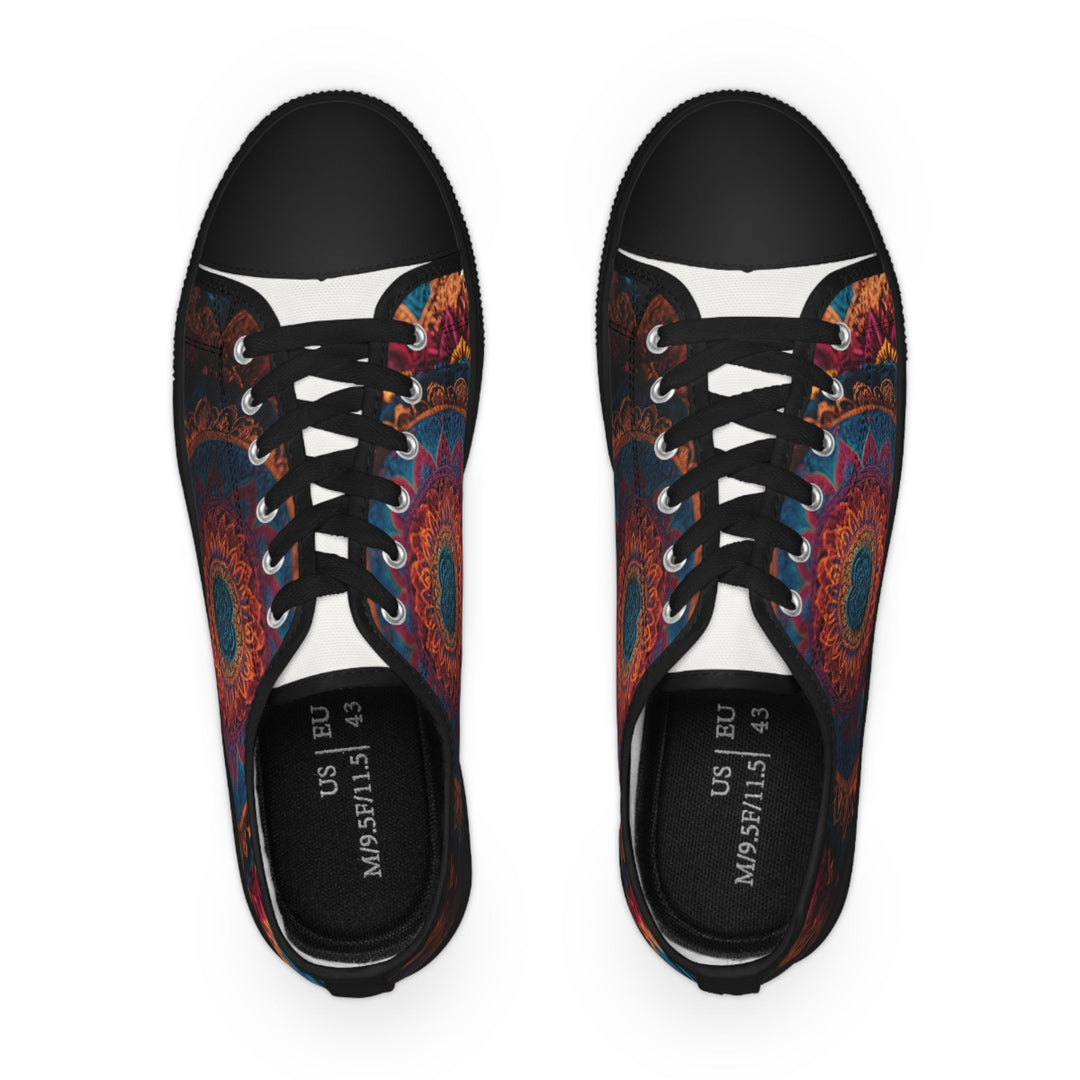 Mandala Intricate Tapestry - Men's Lowtop Sneakers - Shoes - g(0D·IO) - US 5 - Black sole -