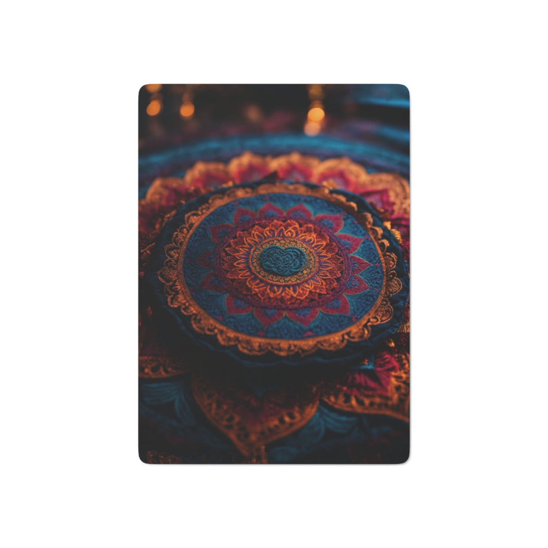 Mandala Intricate Tapestry - Poker Cards - Paper products - g(0D·IO) - 2.47" x 3.47" - White - Semi Glossy