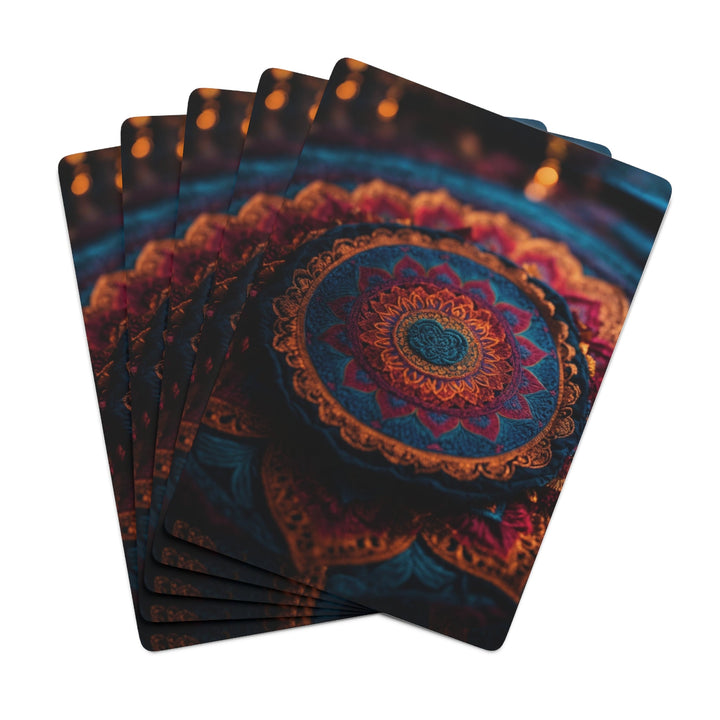 Mandala Intricate Tapestry - Poker Cards - Paper products - g(0D·IO) - 2.47" x 3.47" - White - Semi Glossy