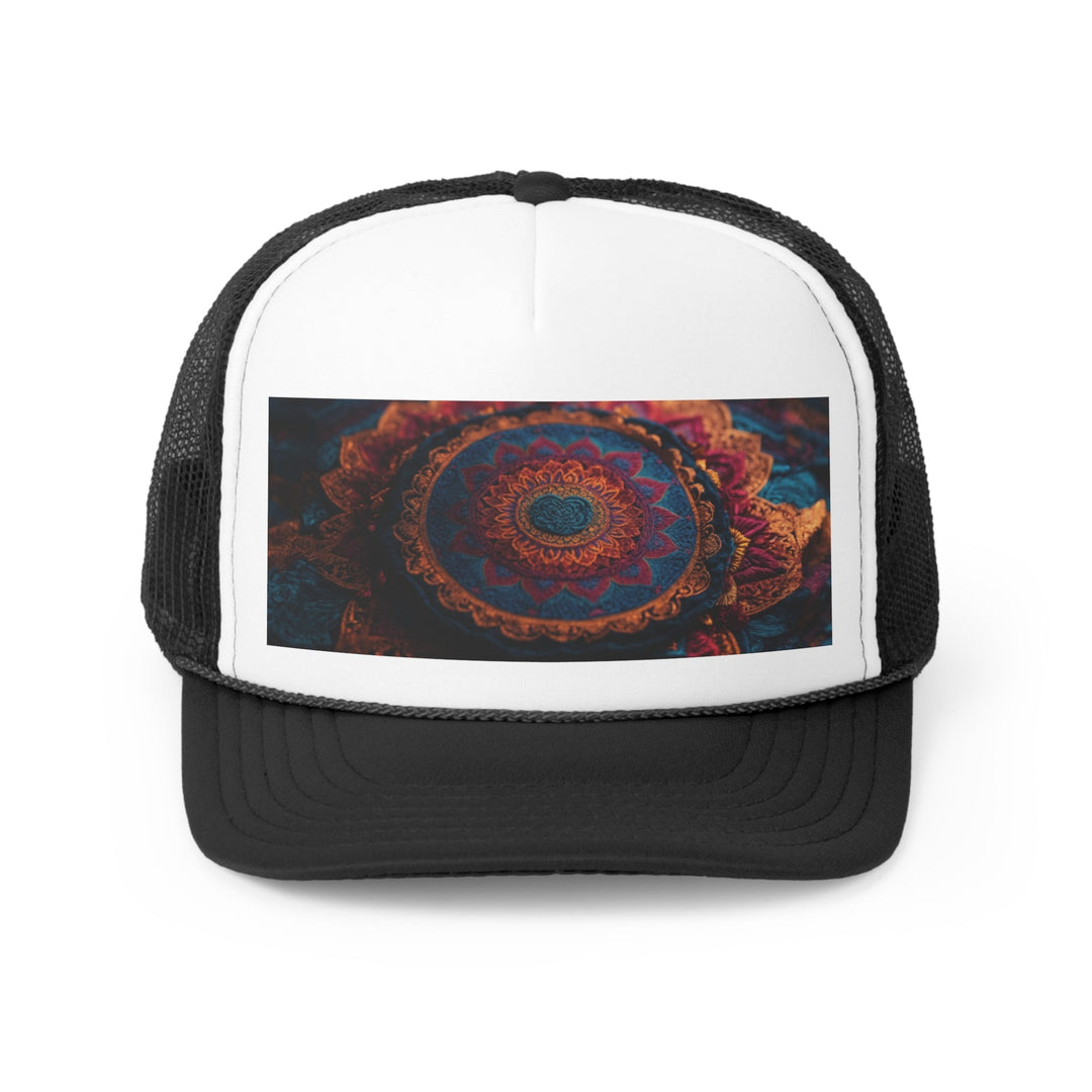 Mandala Intricate Tapestry - Trucker Hat - Hats - g(0D·IO) - Black - One size -