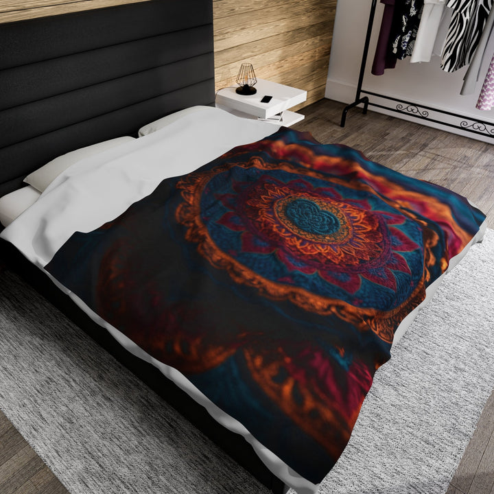 Mandala Intricate Tapestry - Velveteen Plush Blanket - All Over Prints - g(0D·IO) - 30" × 40" - -