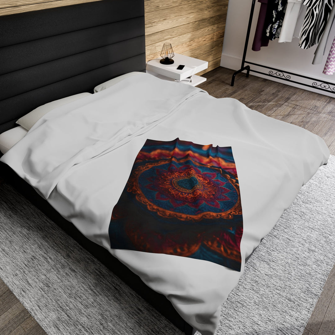 Mandala Intricate Tapestry - Velveteen Plush Blanket - All Over Prints - g(0D·IO) - 30" × 40" - -