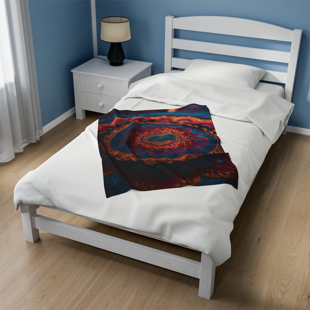 Mandala Intricate Tapestry - Velveteen Plush Blanket - All Over Prints - g(0D·IO) - 30" × 40" - -