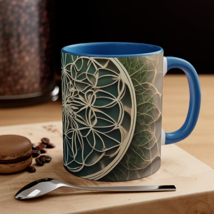 Mandala Organic Patterns - Accent Coffee Mug - Mug - g(0D·IO) - Pink - 11oz -