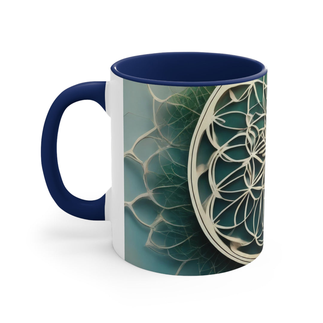 Mandala Organic Patterns - Accent Coffee Mug - Mug - g(0D·IO) - Pink - 11oz -