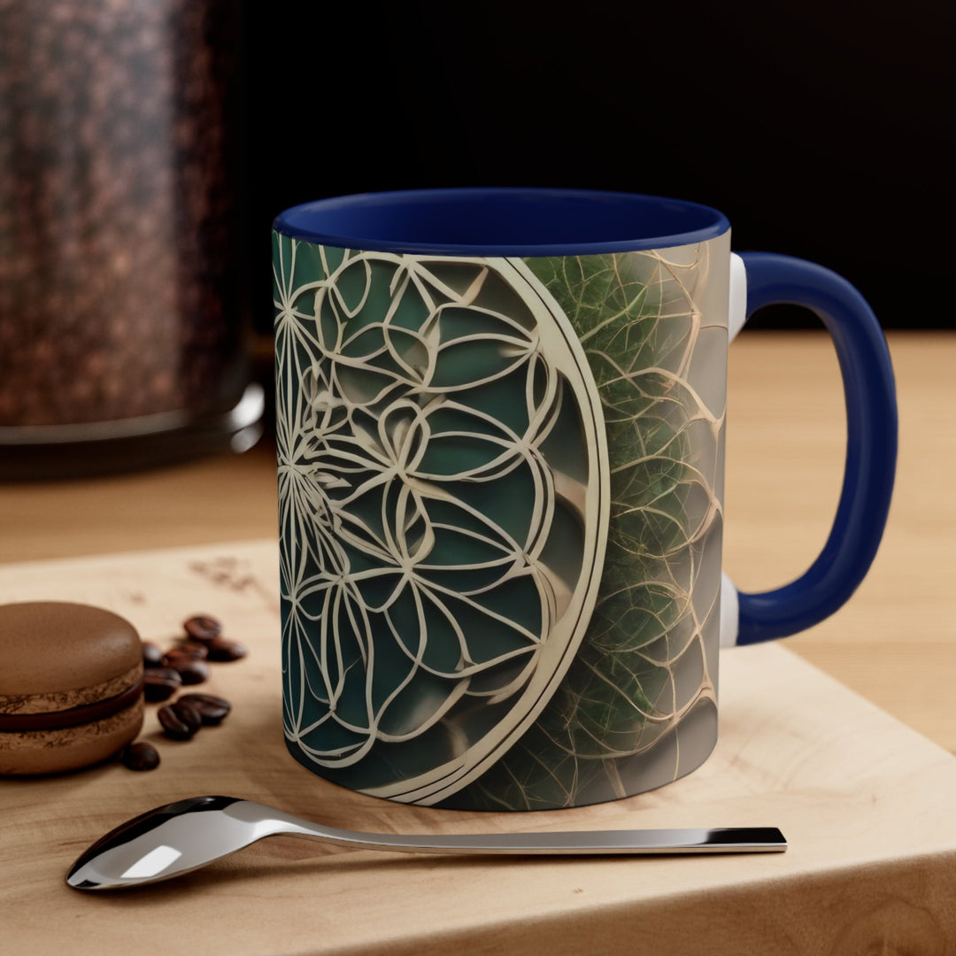 Mandala Organic Patterns - Accent Coffee Mug - Mug - g(0D·IO) - Pink - 11oz -