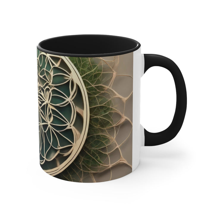 Mandala Organic Patterns - Accent Coffee Mug - Mug - g(0D·IO) - Pink - 11oz -