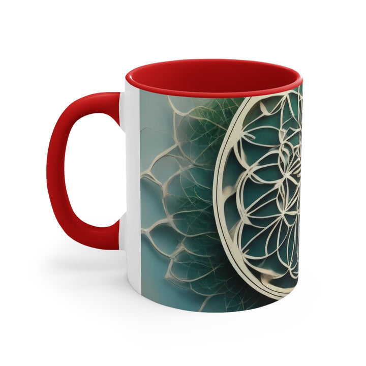 Mandala Organic Patterns - Accent Coffee Mug - Mug - g(0D·IO) - Pink - 11oz -