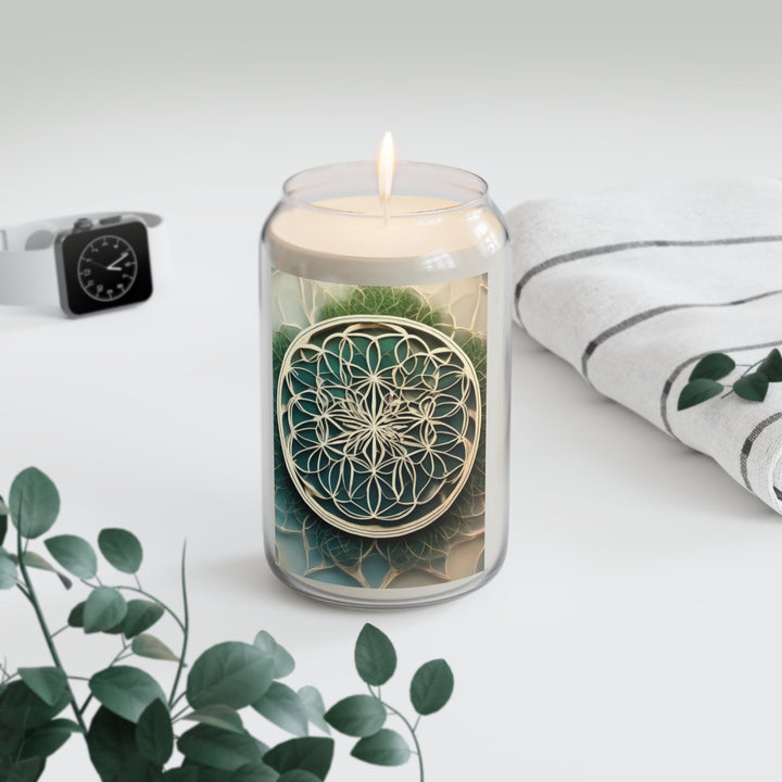 Mandala Organic Patterns - Scented Candle - Home Decor - g(0D·IO) - Vanilla Bean - 13.75oz -