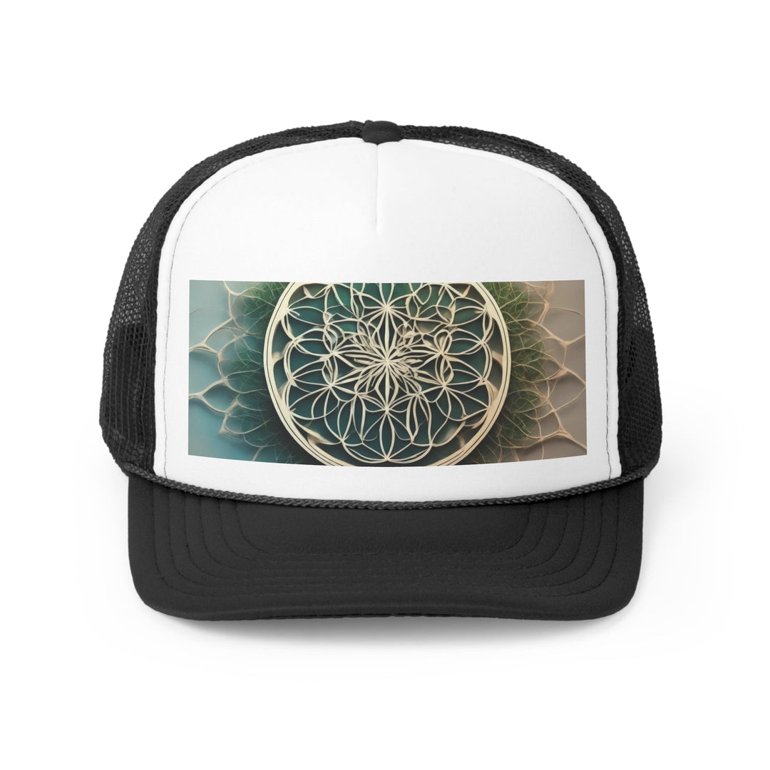 Mandala Organic Patterns - Trucker Hat - Hats - g(0D·IO) - Black - One size -