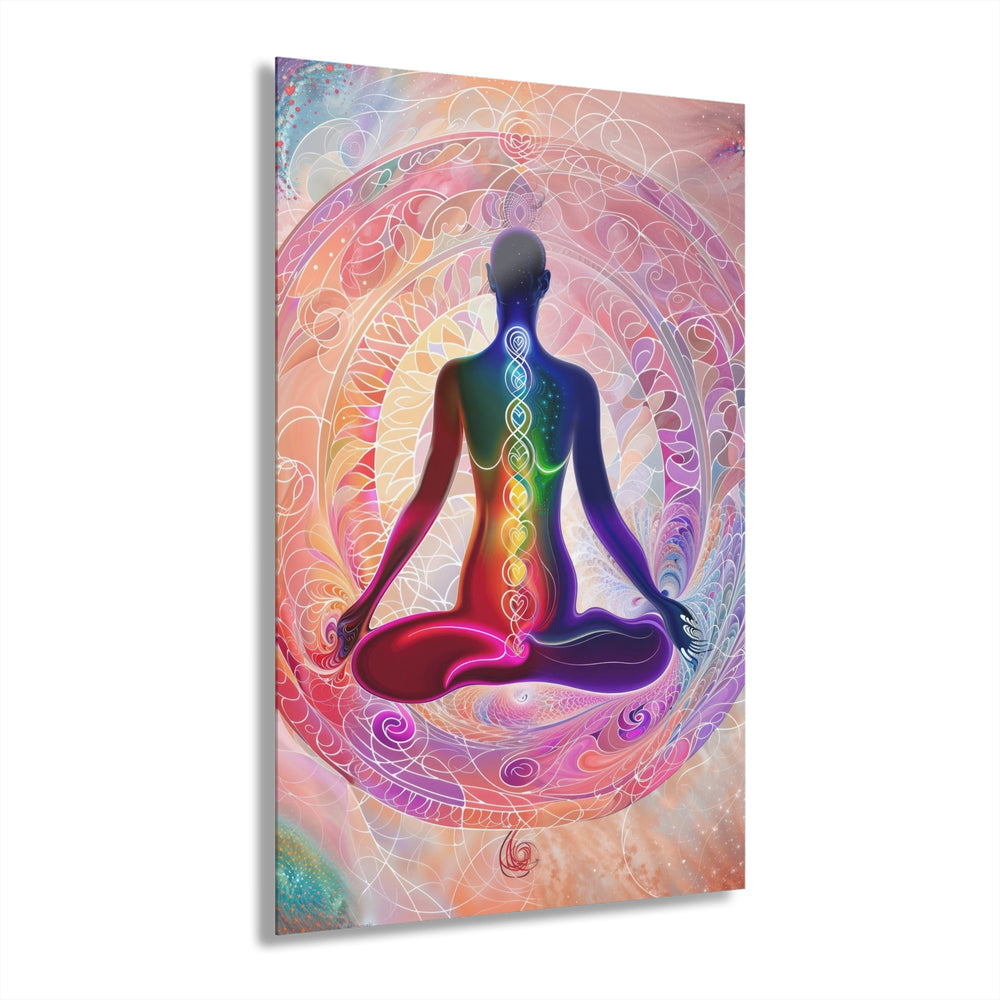 Meditative Cosmic Energy - Acrylic Prints (French Cleat Hanging) - Home Decor - g(0D·IO) - 24" x 36" (Vertical) - 0.25'' -