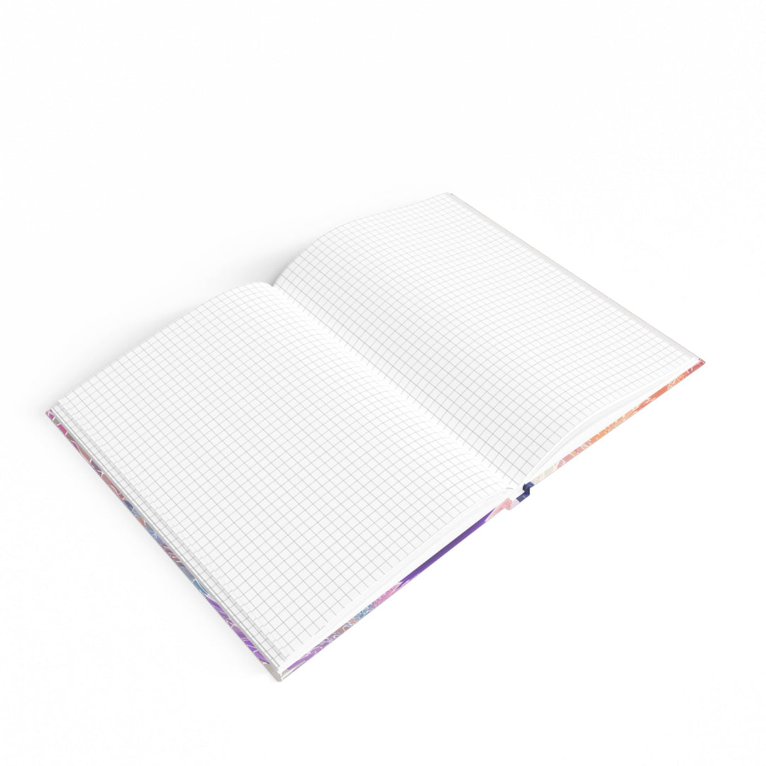 Meditative Cosmic Energy - Hard Backed Journal - Paper products - g(0D·IO) - Graph - A5 - White