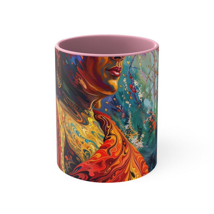 Meditative Vibrant Tranquility - Accent Coffee Mug - Mug - g(0D·IO) - Pink - 11oz -