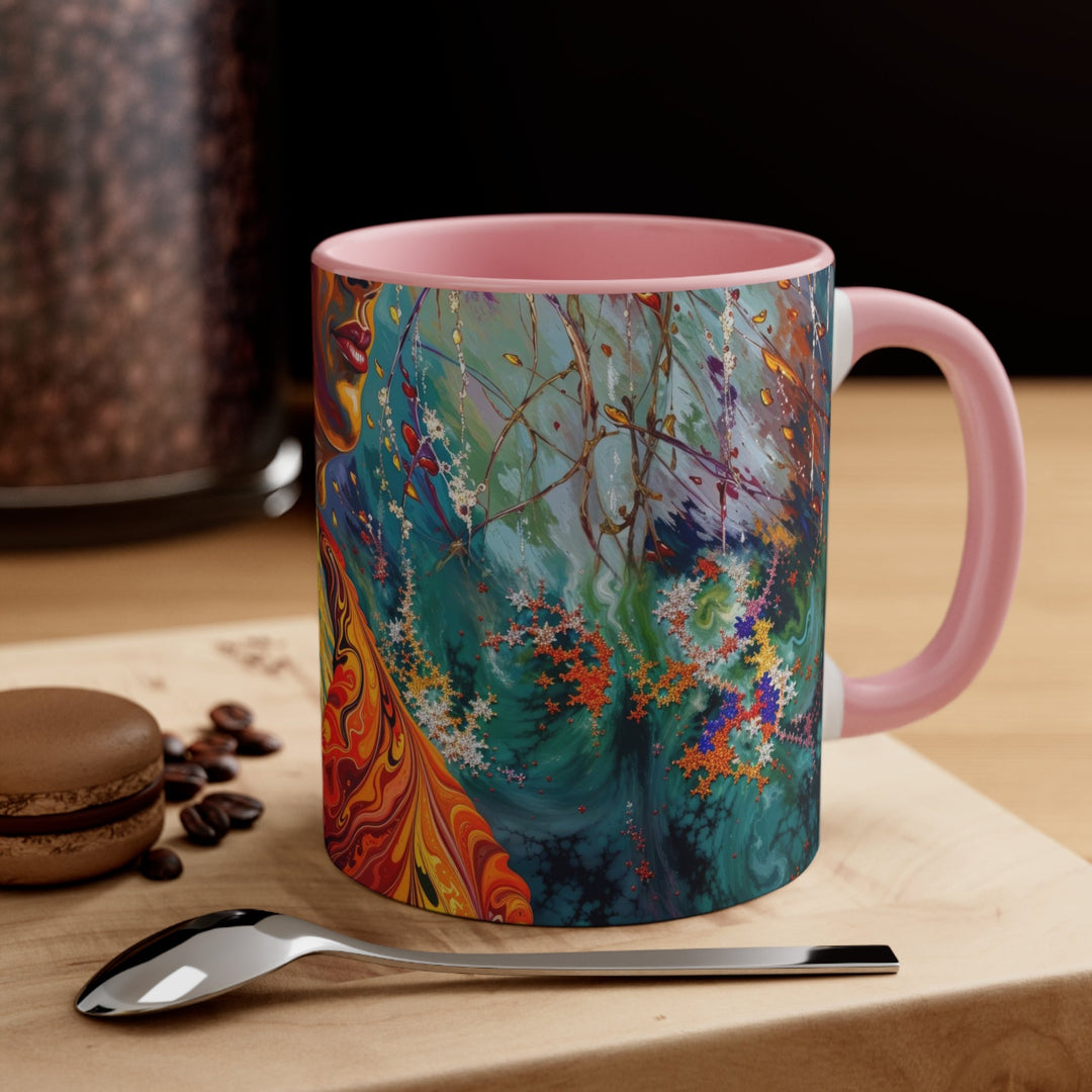 Meditative Vibrant Tranquility - Accent Coffee Mug - Mug - g(0D·IO) - Pink - 11oz -