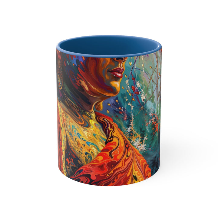 Meditative Vibrant Tranquility - Accent Coffee Mug - Mug - g(0D·IO) - Blue - 11oz -