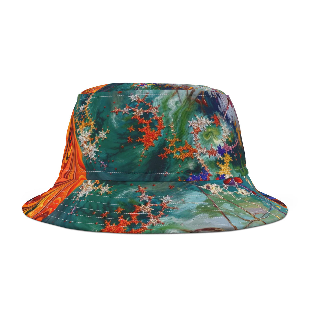 Meditative Vibrant Tranquility - Bucket Hat - Hats - g(0D·IO) - Large - White stitching -