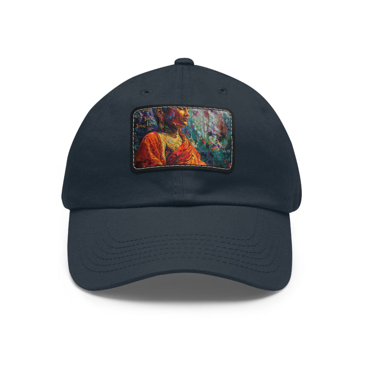 Meditative Vibrant Tranquility - Dad Hat - Hats - g(0D·IO) - Navy / Black patch - Rectangle - One size