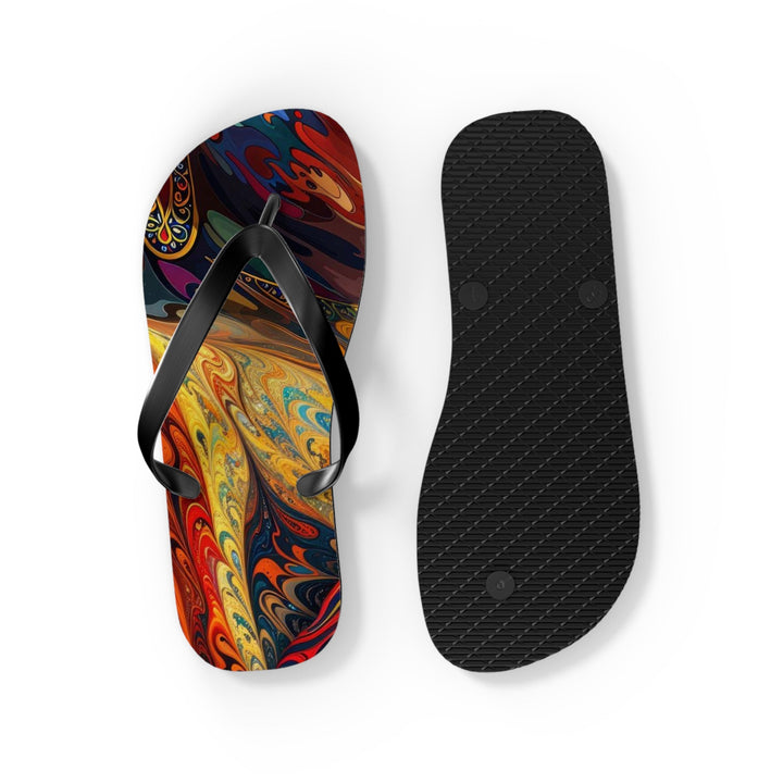 Meditative Vibrant Tranquility - Flip Flops - Shoes - g(0D·IO) - XL - Black sole -