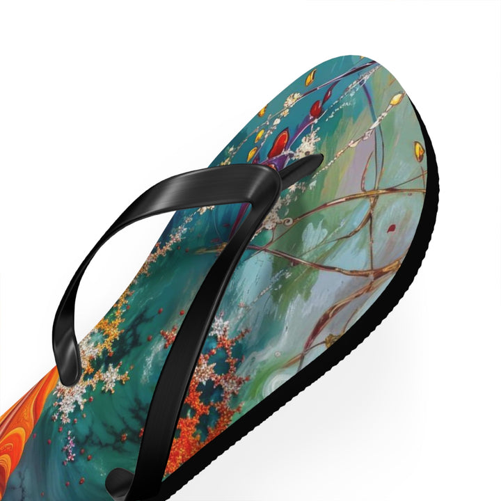 Meditative Vibrant Tranquility - Flip Flops - Shoes - g(0D·IO) - XL - Black sole -