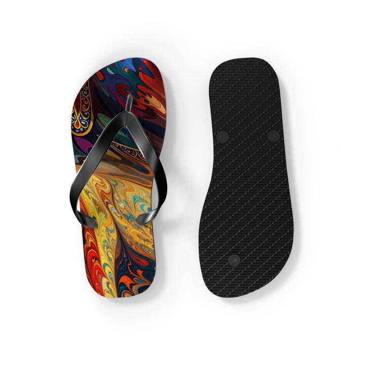 Meditative Vibrant Tranquility - Flip Flops - Shoes - g(0D·IO) - XL - Black sole -