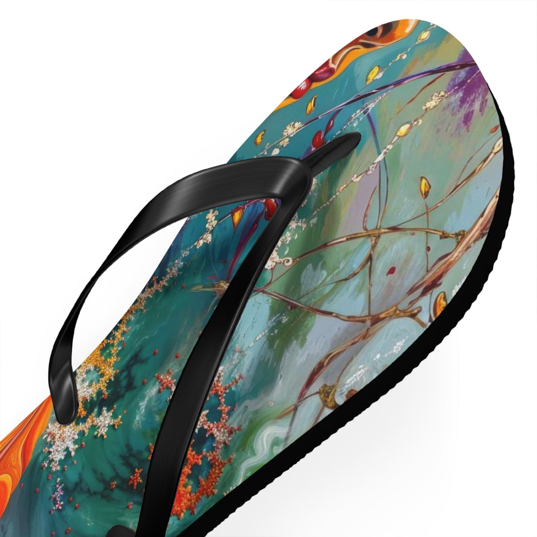 Meditative Vibrant Tranquility - Flip Flops - Shoes - g(0D·IO) - XL - Black sole -