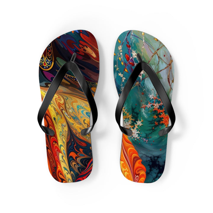 Meditative Vibrant Tranquility - Flip Flops - Shoes - g(0D·IO) - M - Black sole -