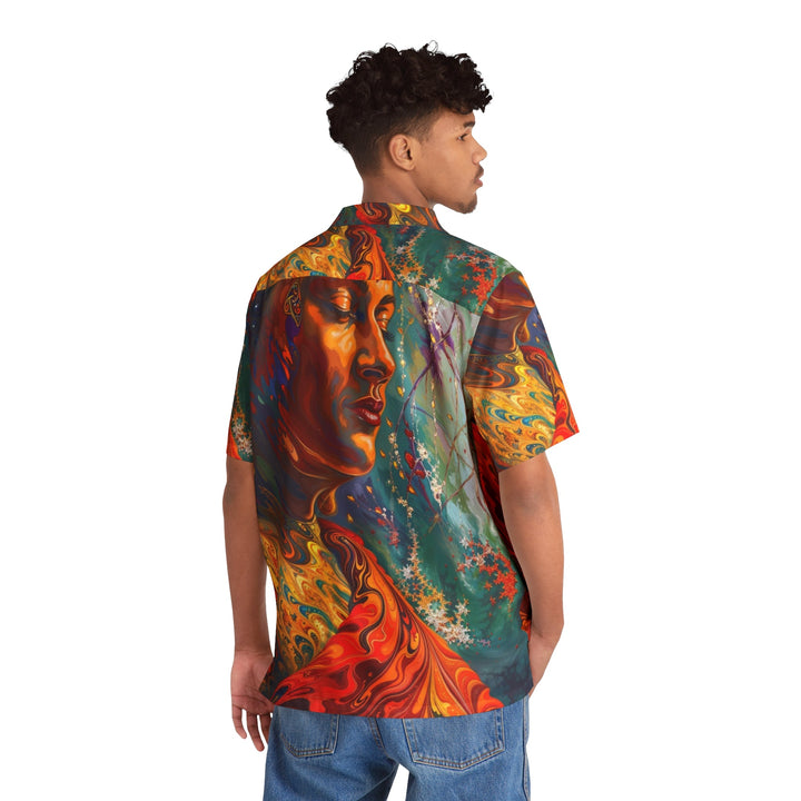 Meditative Vibrant Tranquility - Men's Hawaiian Shirt - All Over Prints - g(0D·IO) - S - Black -