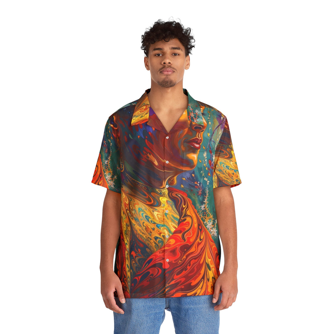 Meditative Vibrant Tranquility - Men's Hawaiian Shirt - All Over Prints - g(0D·IO) - S - Black -