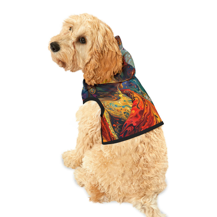 Meditative Vibrant Tranquility - Pet Hoodie - Pets - g(0D·IO) - XXS - Black Rib -