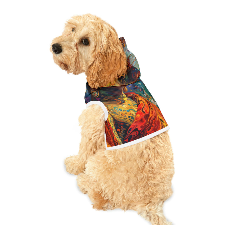 Meditative Vibrant Tranquility - Pet Hoodie - Pets - g(0D·IO) - XXS - Black Rib -