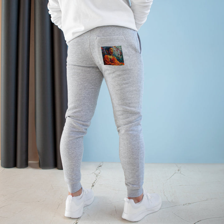 Meditative Vibrant Tranquility - Premium Fleece Joggers - Trousers - g(0D·IO) - Heather Grey - M -