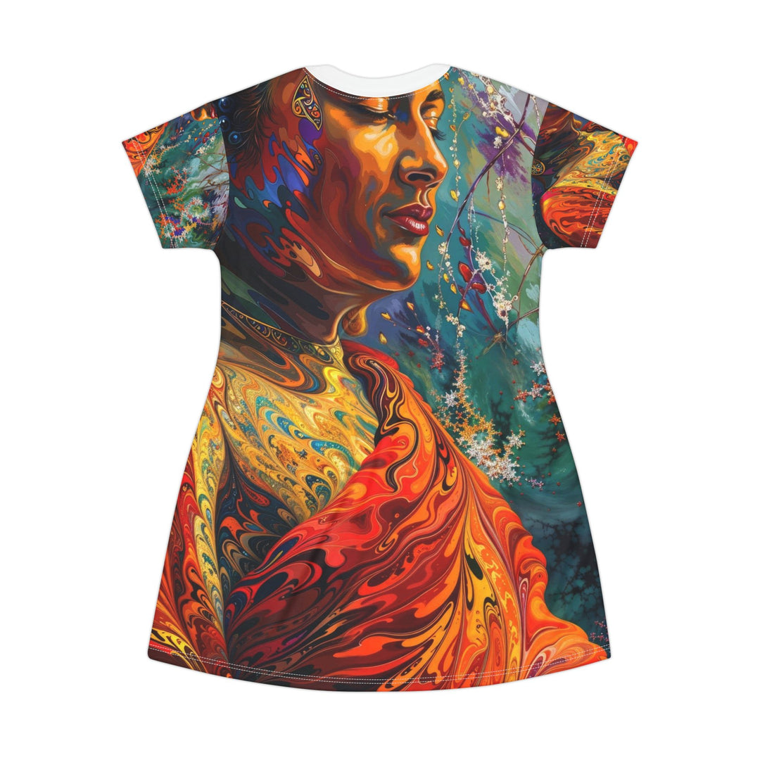 Meditative Vibrant Tranquility - T-Shirt Dress - All Over Prints - g(0D·IO) - XS - -