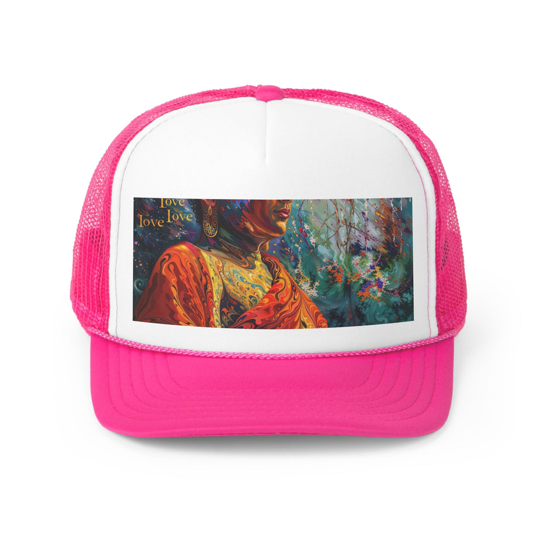 Meditative Vibrant Tranquility - Trucker Hat - Hats - g(0D·IO) - Pink - One size -