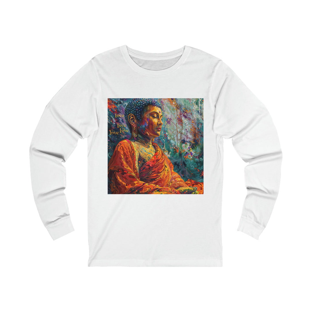 Meditative Vibrant Tranquility - Unisex Jersey Long Sleeve Tee - Long-sleeve - g(0D·IO) - S - White -