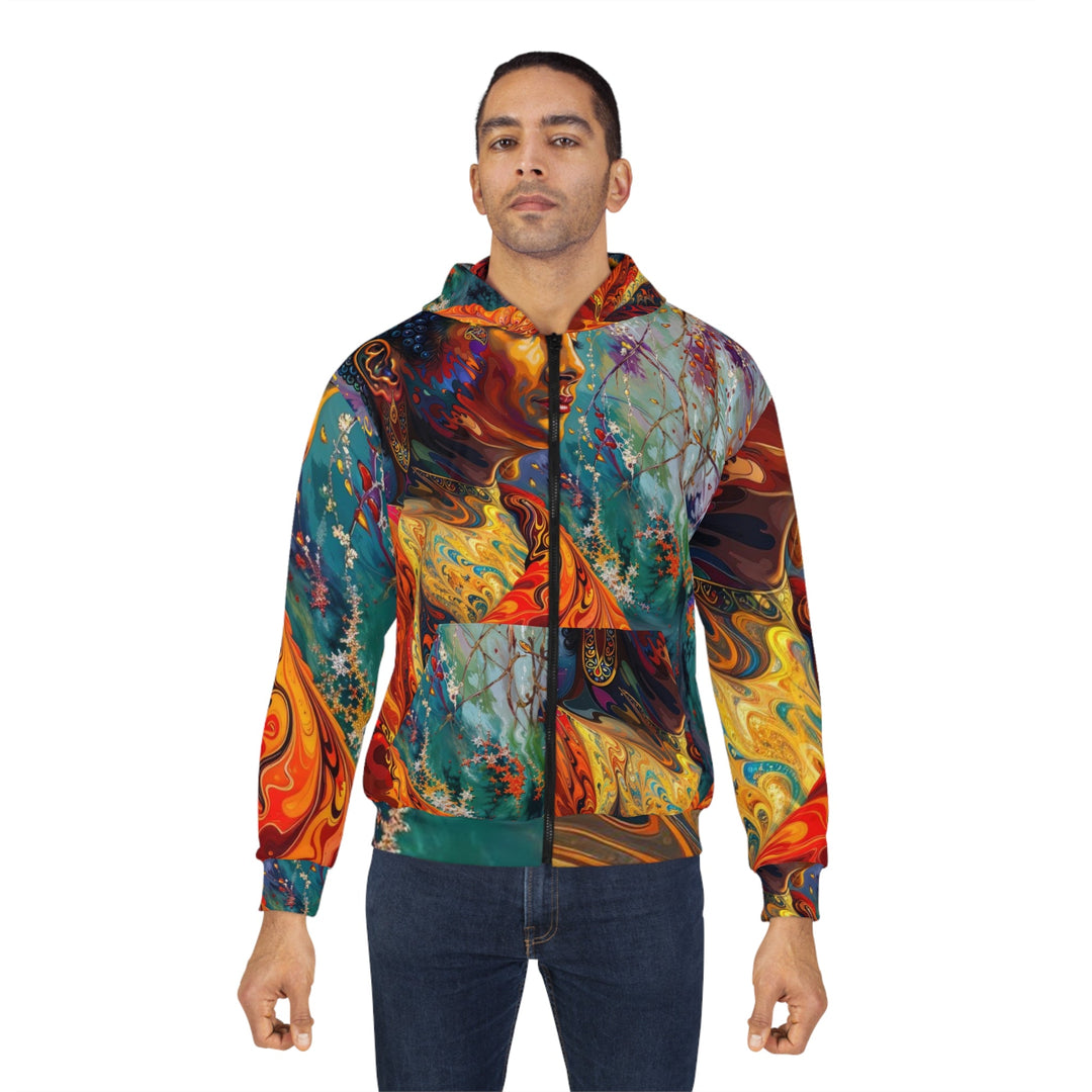 Meditative Vibrant Tranquility - Unisex Zip Hoodie - All Over Prints - g(0D·IO) - XS - -