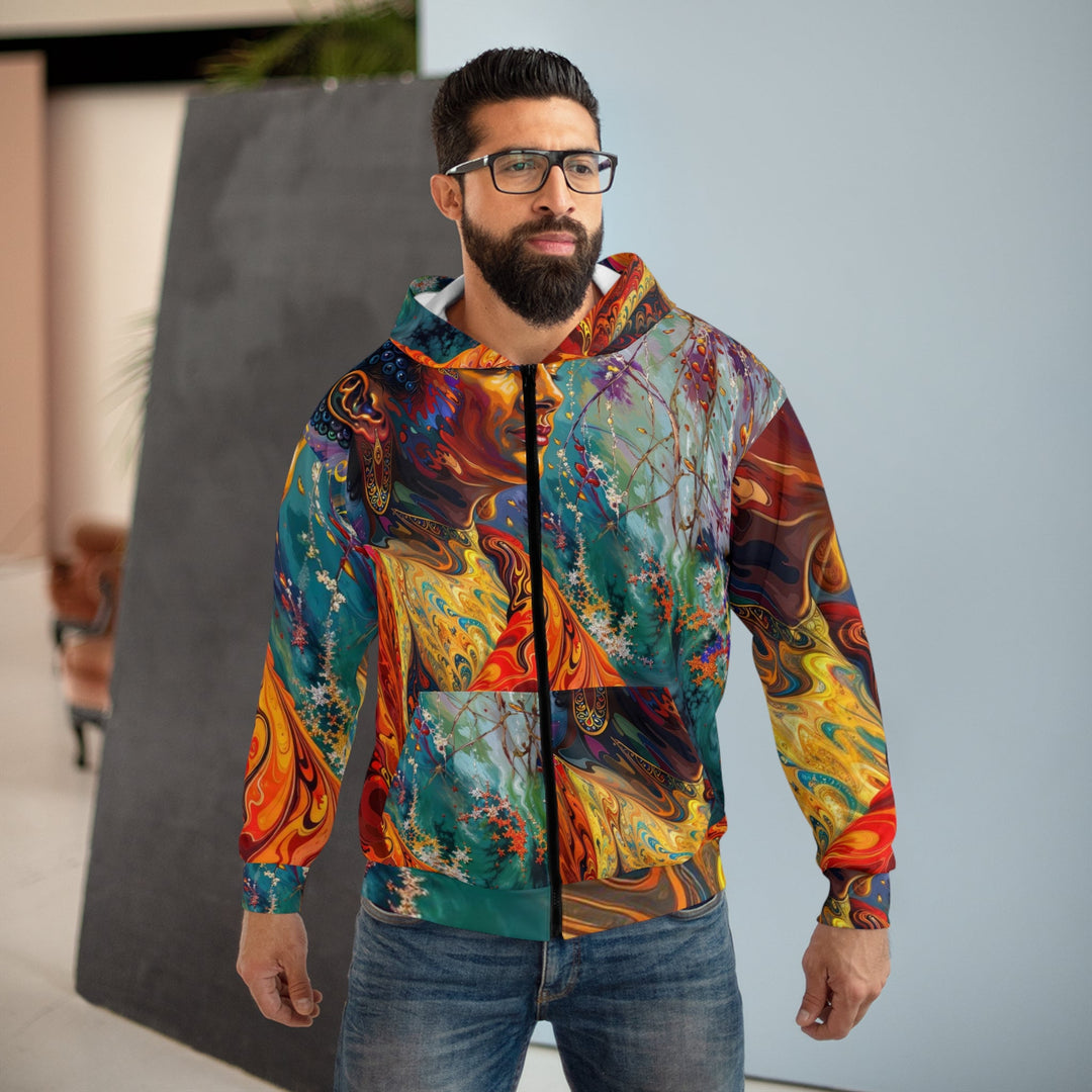 Meditative Vibrant Tranquility - Unisex Zip Hoodie - All Over Prints - g(0D·IO) - XS - -