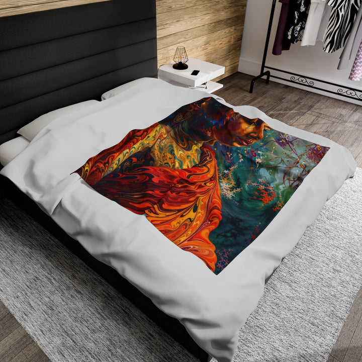 Meditative Vibrant Tranquility - Velveteen Plush Blanket - All Over Prints - g(0D·IO) - 60" × 80" - -