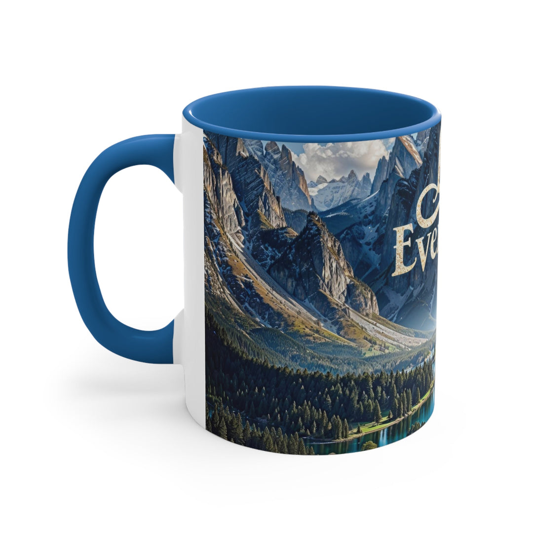 Mountainous Love Reflection - Accent Coffee Mug - Mug - g(0D·IO) - Pink - 11oz -