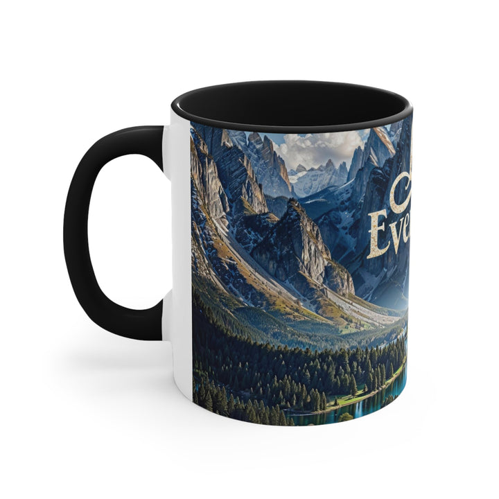 Mountainous Love Reflection - Accent Coffee Mug - Mug - g(0D·IO) - Pink - 11oz -