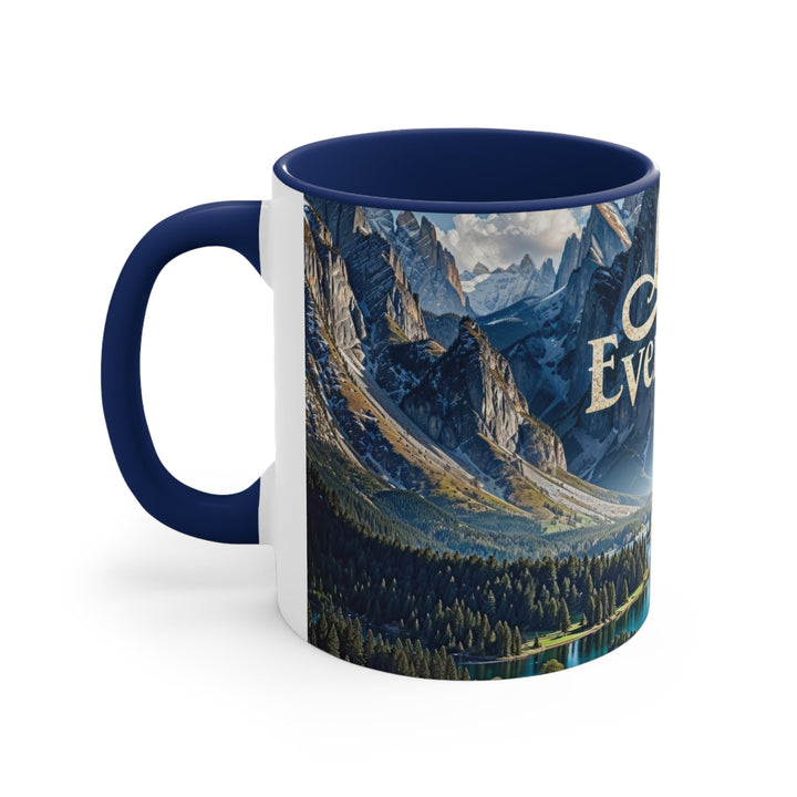 Mountainous Love Reflection - Accent Coffee Mug - Mug - g(0D·IO) - Pink - 11oz -