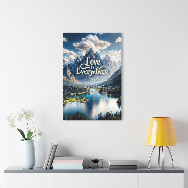 Mountainous Love Reflection - Acrylic Prints (French Cleat Hanging) - Home Decor - g(0D·IO) - 24" x 36" (Vertical) - 0.25'' -