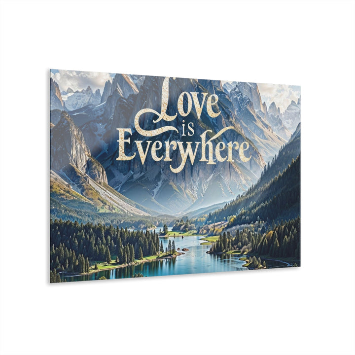 Mountainous Love Reflection - Acrylic Prints (French Cleat Hanging) - Home Decor - g(0D·IO) - 36" x 24" (Horizontal) - 0.25'' -