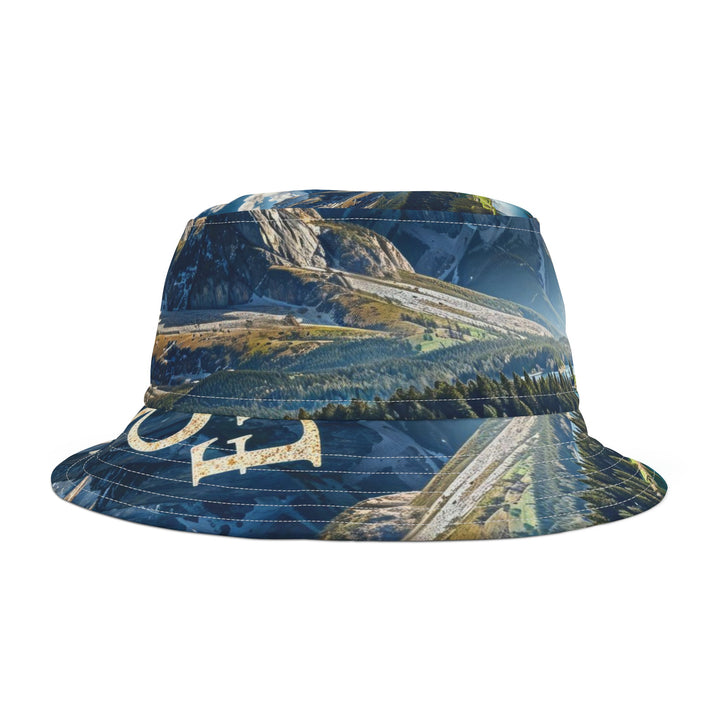 Mountainous Love Reflection - Bucket Hat - Hats - g(0D·IO) - Large - White stitching -