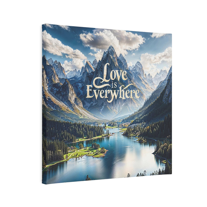 Mountainous Love Reflection - Canvas Photo Tile - Canvas - g(0D·IO) - 8" x 8" (Square) - 0.5" -