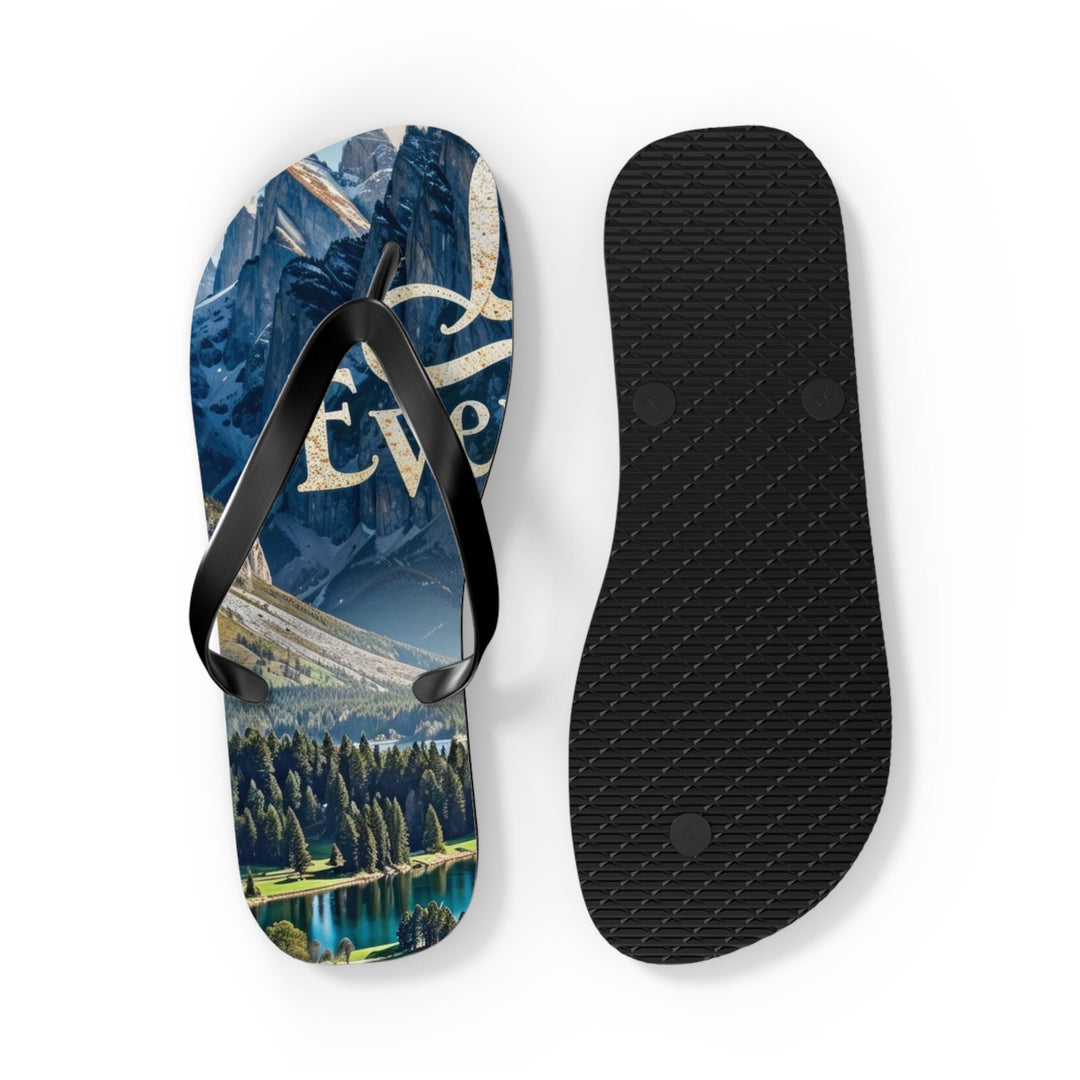 Mountainous Love Reflection - Flip Flops - Shoes - g(0D·IO) - XL - Black sole -