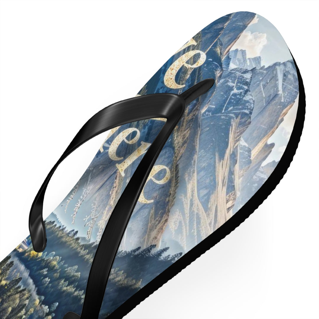 Mountainous Love Reflection - Flip Flops - Shoes - g(0D·IO) - XL - Black sole -