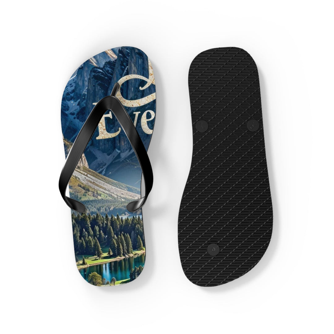 Mountainous Love Reflection - Flip Flops - Shoes - g(0D·IO) - XL - Black sole -