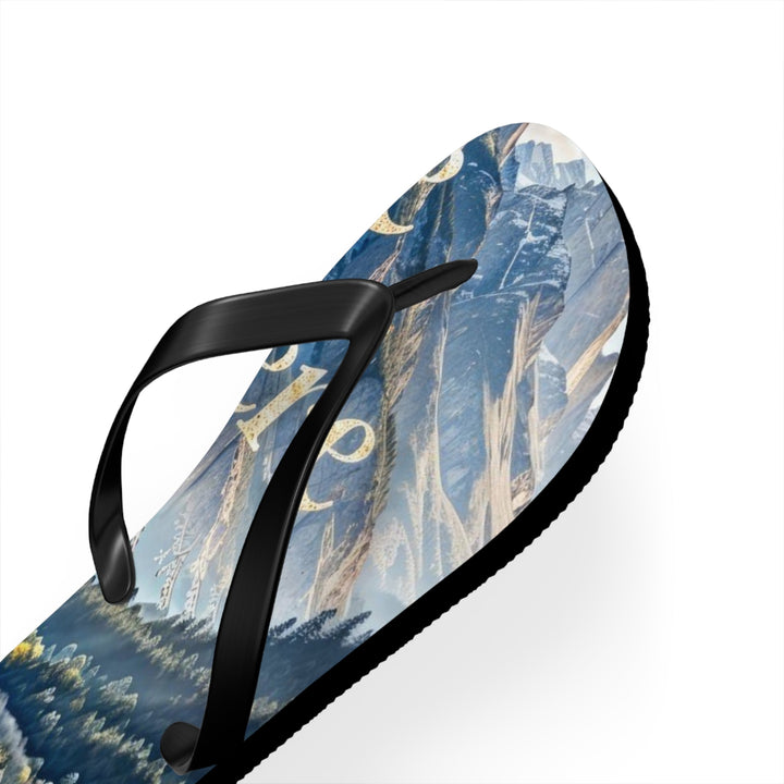 Mountainous Love Reflection - Flip Flops - Shoes - g(0D·IO) - XL - Black sole -